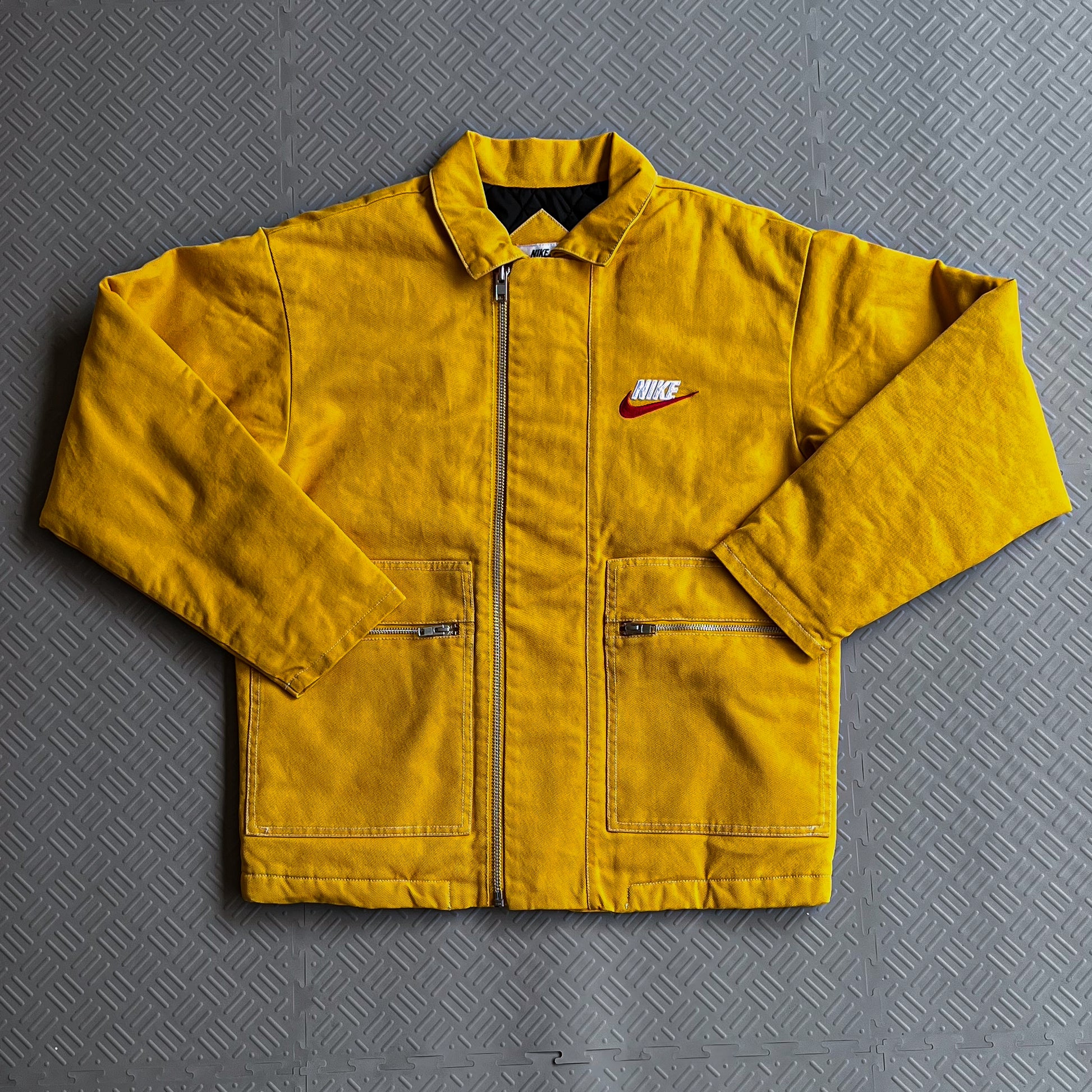 2018 Supreme x Nike Yellow Double Zip Workwear Jacket NWT (S)