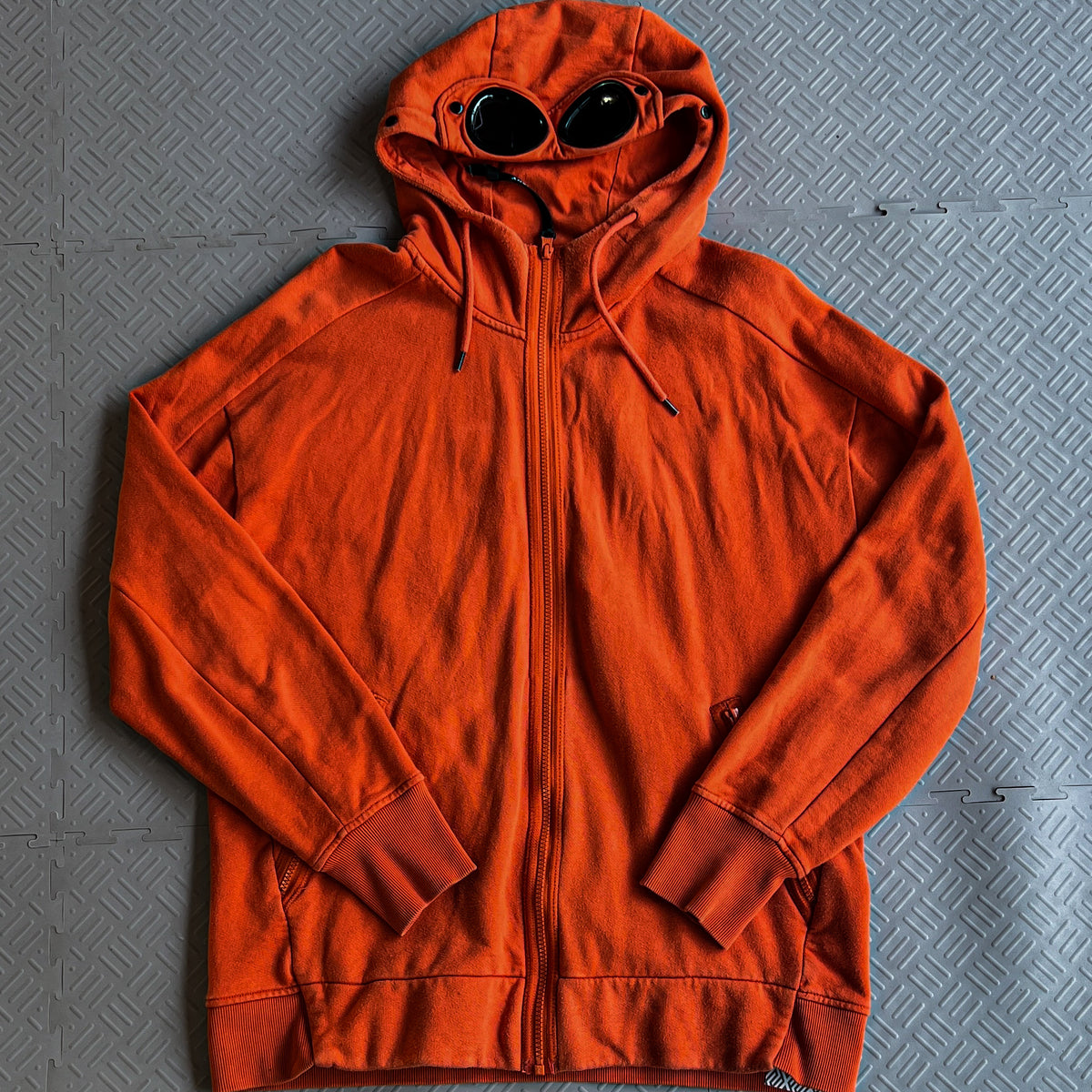 Goggle Hoodie Cp Company Hoodie Orange CP Company Full Zip Goggle 