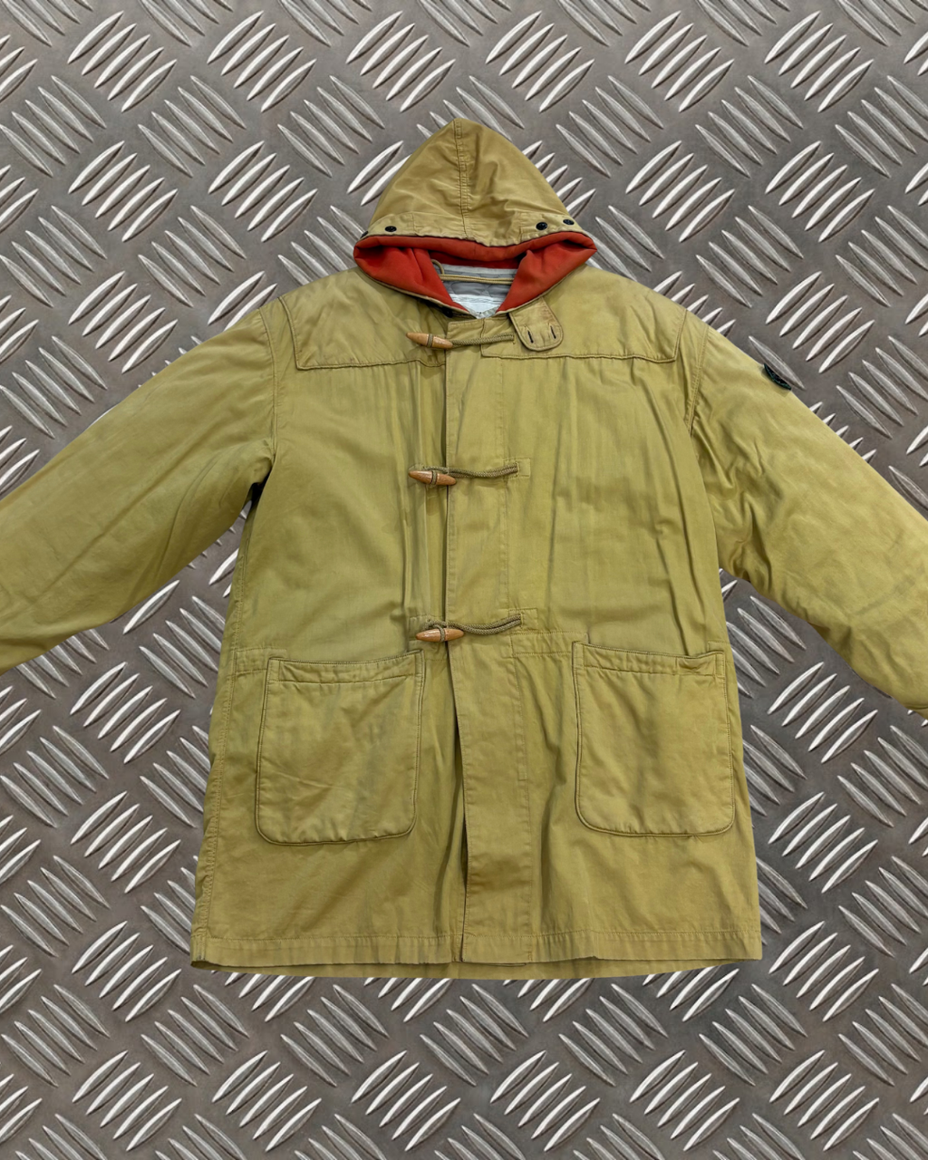 Vintage 1989 Stone Island Raso Gommato Duffle Coat (M)