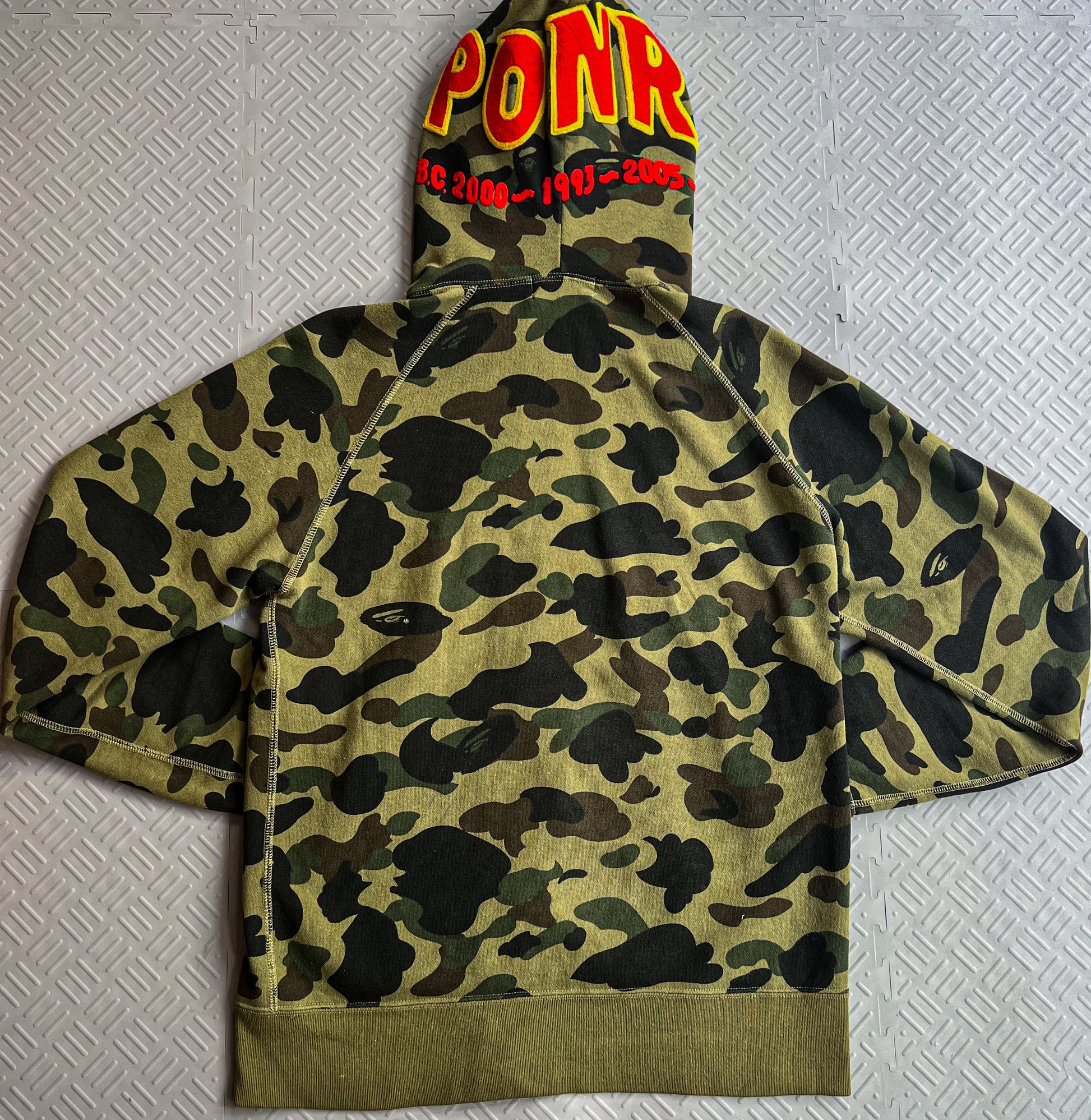 Bape Ponr Full Zip Hoodie Green (M)