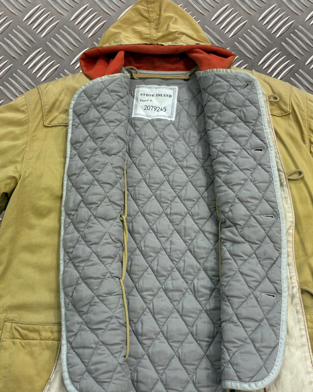 Vintage 1989 Stone Island Raso Gommato Duffle Coat (M)