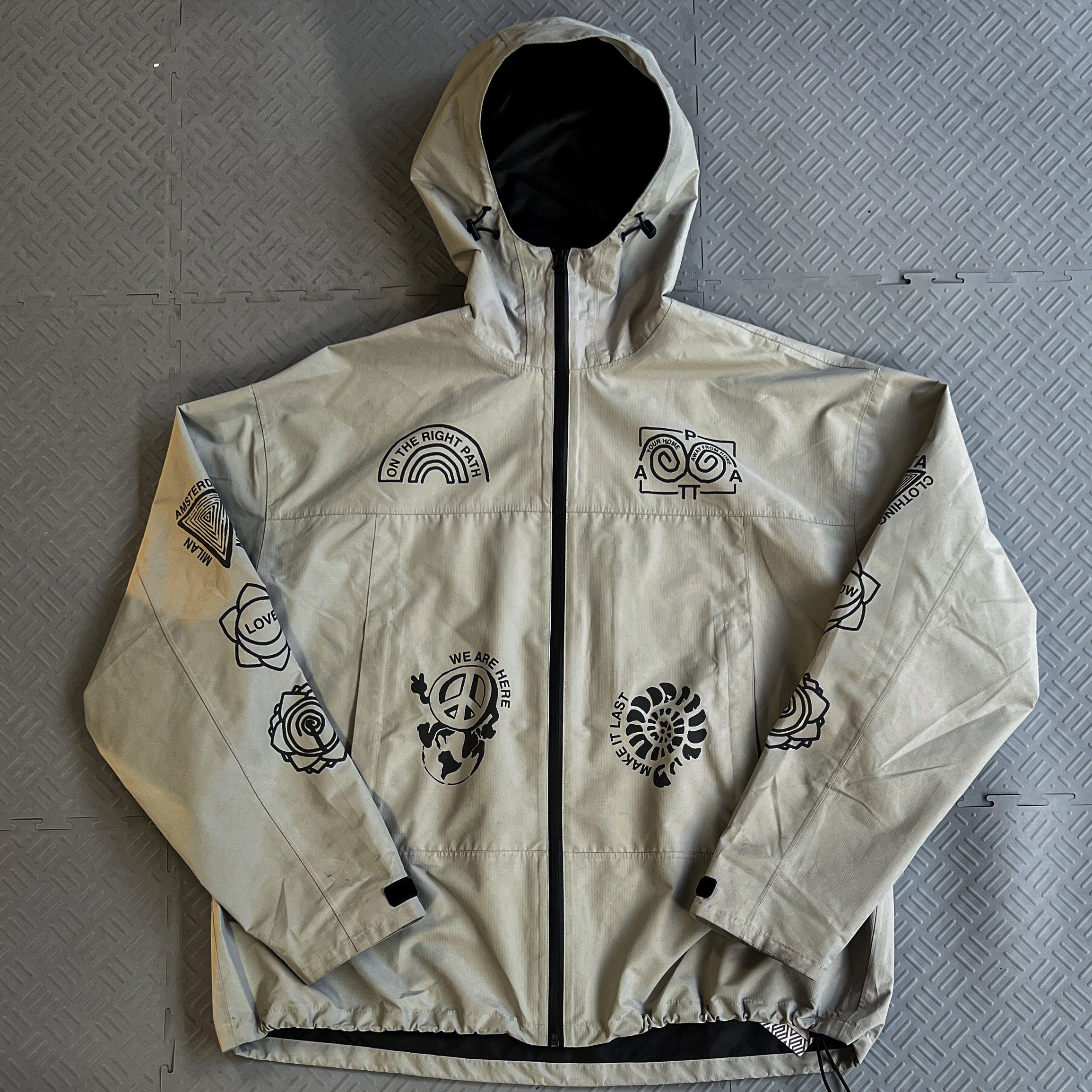 Patta Waterproof Shell Jacket Grey (XL)