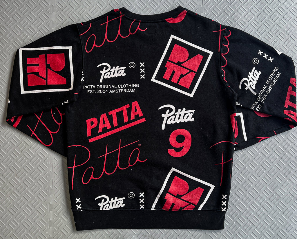 Patta AOP Sweater Black