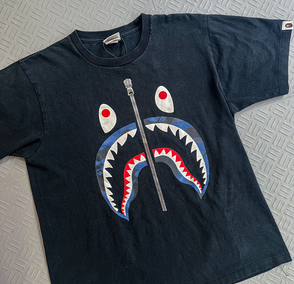 Bape Shark Zipper Tee (M)