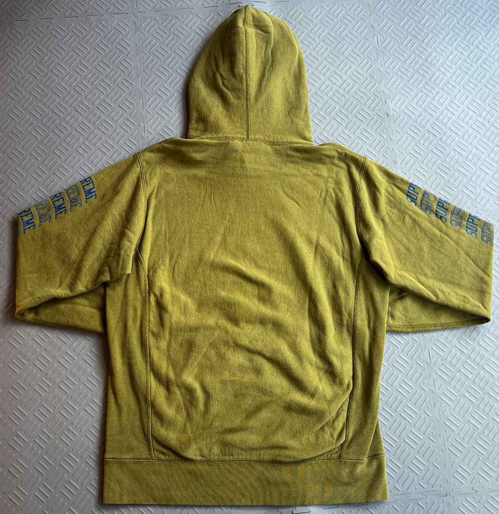 SS17 Supreme Sleeve Logo Hoodie Green (L)