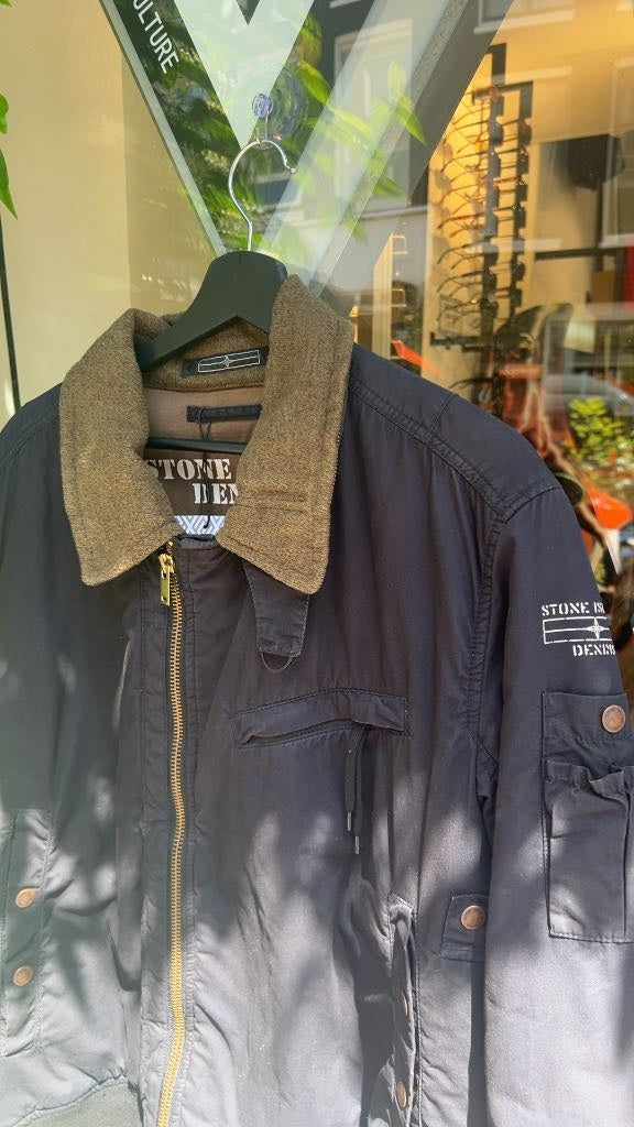 Stone Island Denims Bomber Jacket Navy (XL)