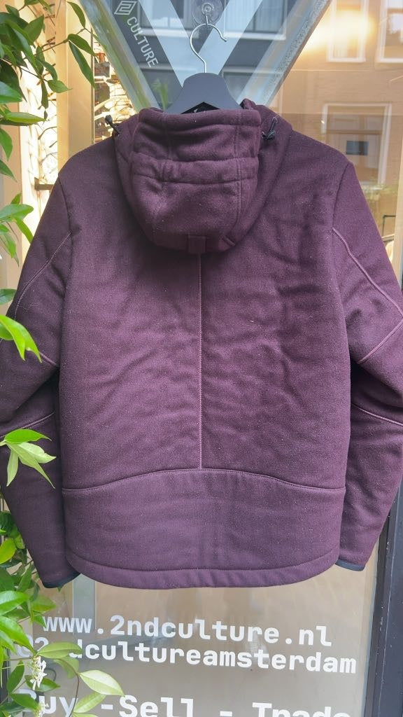 Stone Island Wool Jacket Jacket Burgundy (S)