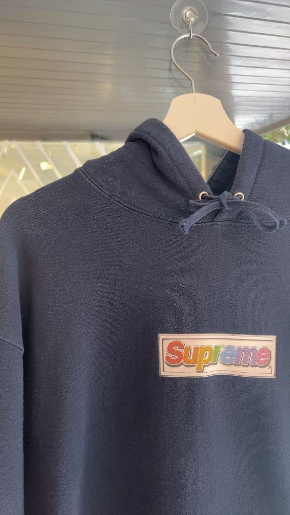 Supreme Bling Box Logo Hoodie Navy (XL)