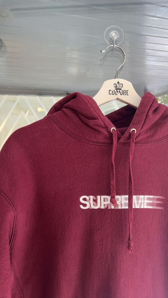 SS23 Supreme Motion Logo Hoodie Burgundy (M)