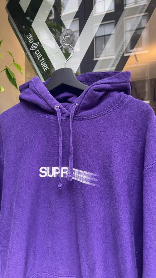 SS20 Supreme Motion Logo Hoodie Purple (XL)