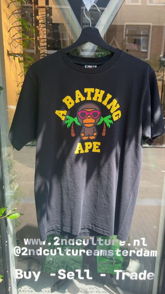 Bape Milo College Summer Black Tee (M)