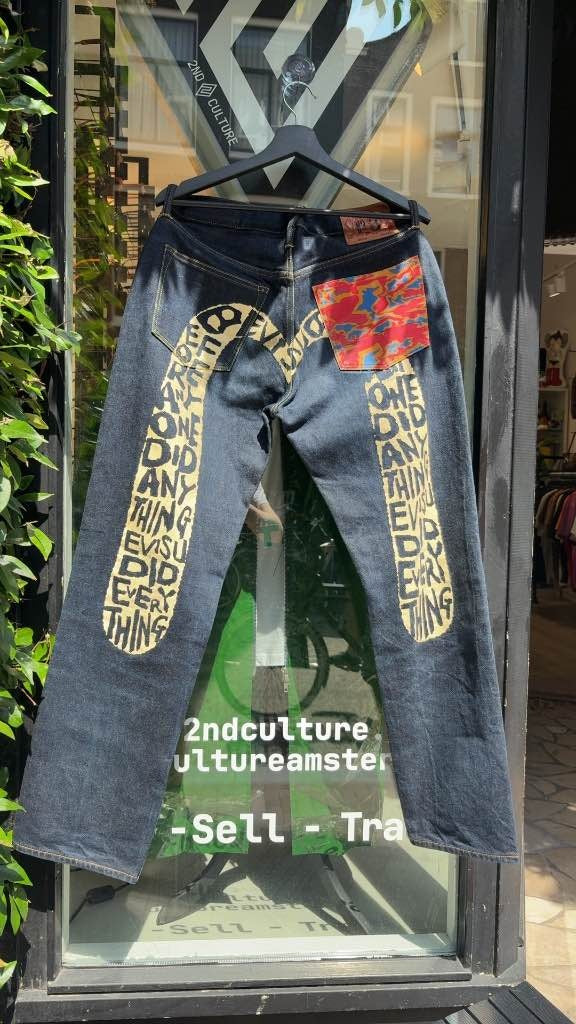 Evisu Daicock Jeans Red Blue Camo (32x34)
