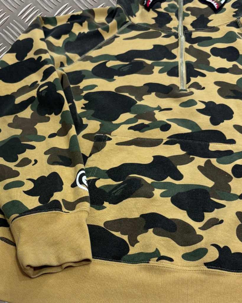 Bape PONR Half Zip Shark Hoodie (L)