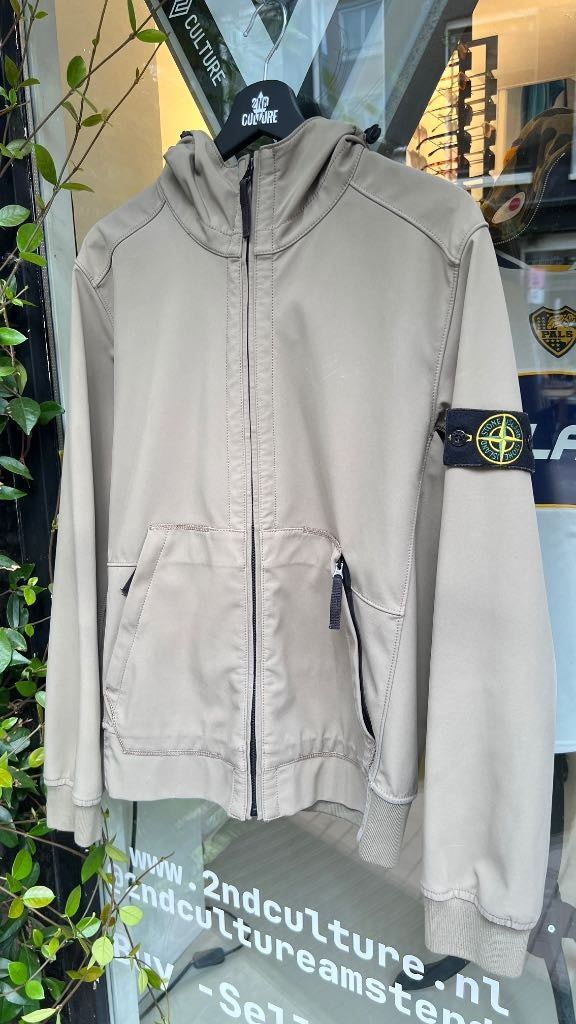 Stone Island Light Soft Shell Jacket Green (M)
