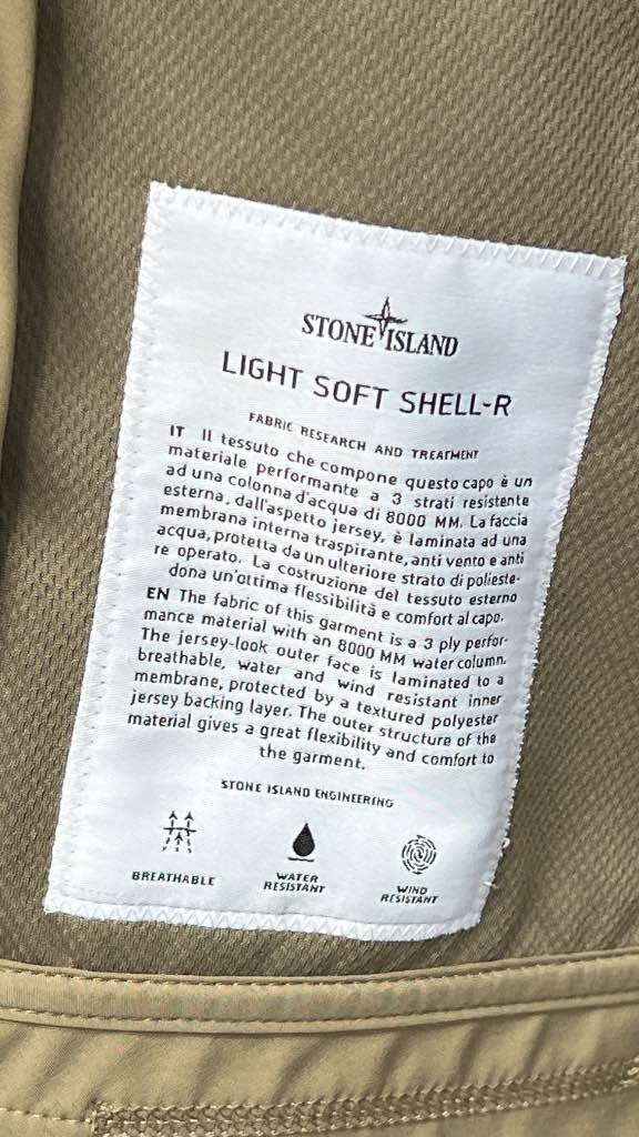 Stone Island Light Soft Shell Jacket Green (M)
