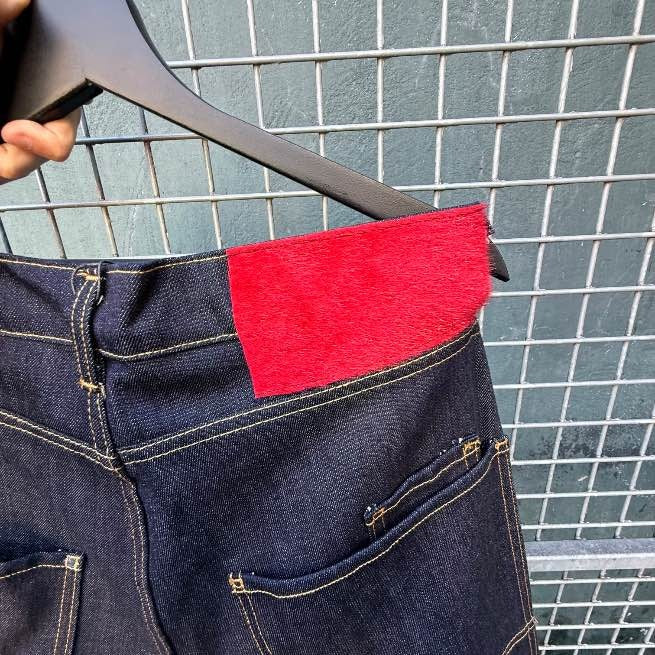 Handmade Raw Denim Ponyhair Jeans (52)