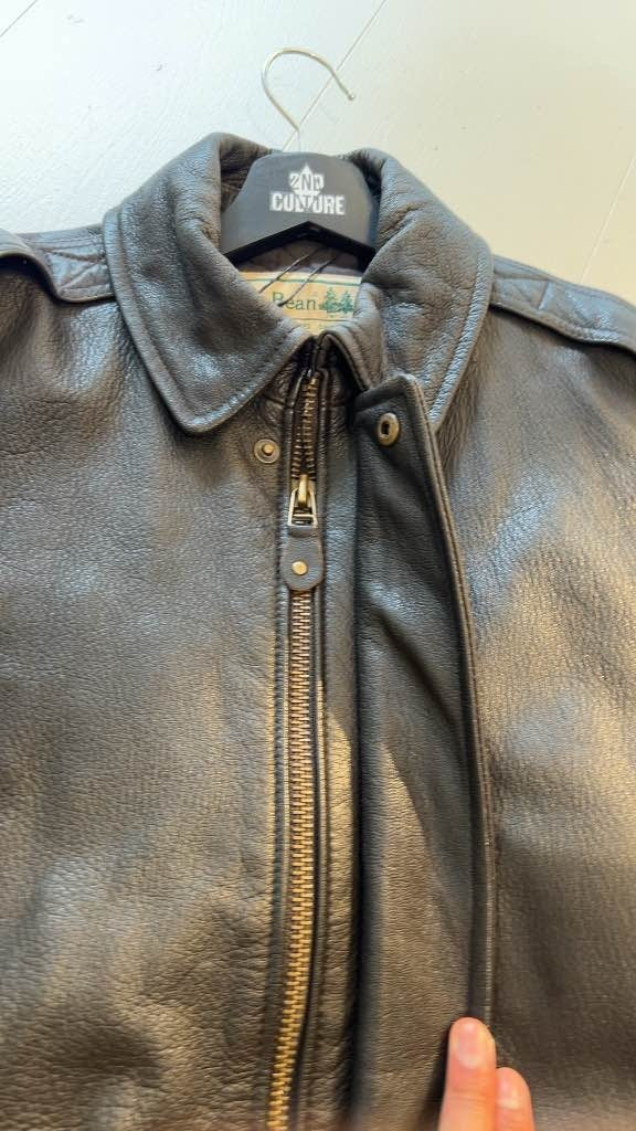 Vintage 90's LL Bean A2 Type Leather Jacket (S)