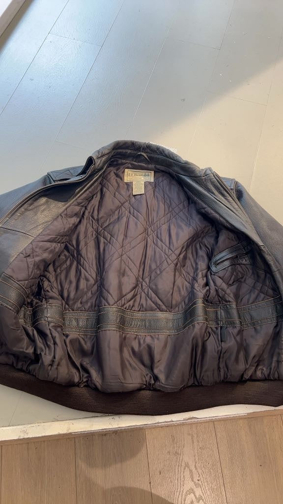Vintage 90's LL Bean A2 Type Leather Jacket (S)