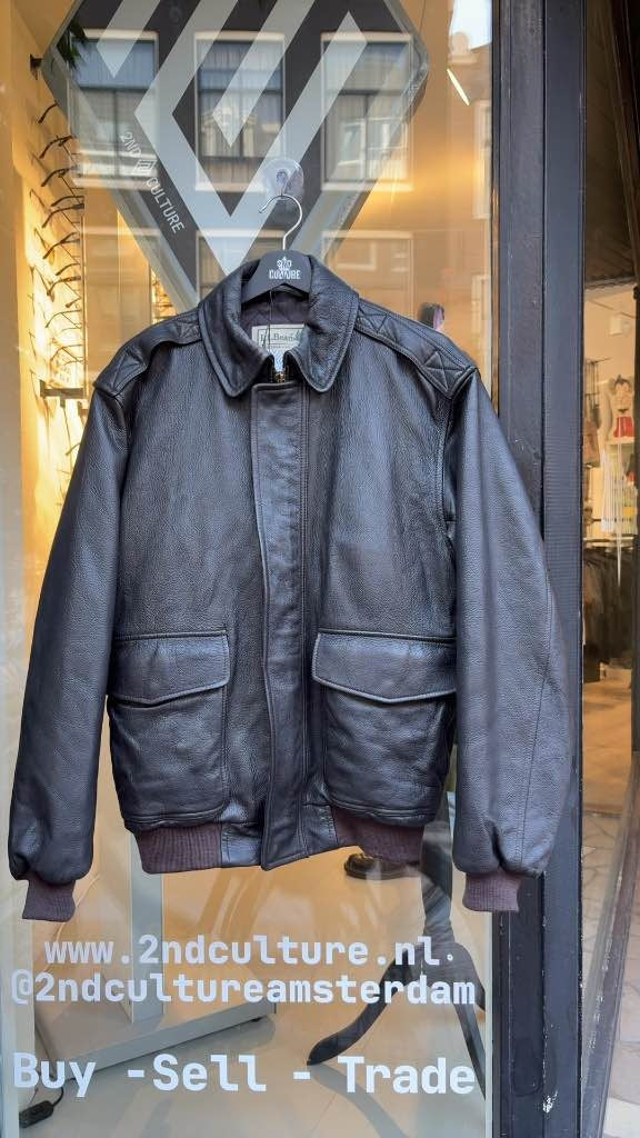 Vintage 90's LL Bean A2 Type Leather Jacket (S)
