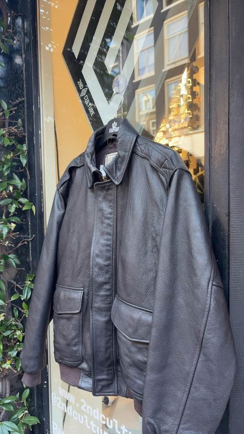 Vintage 90's LL Bean A2 Type Leather Jacket (S)