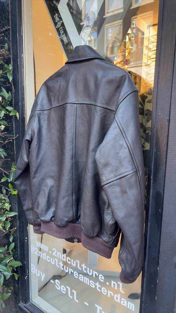 Vintage 90's LL Bean A2 Type Leather Jacket (S)