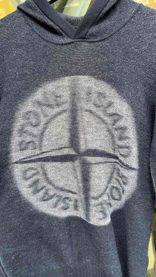 Stone Island Stretch Wool Knit Hoodie (S)