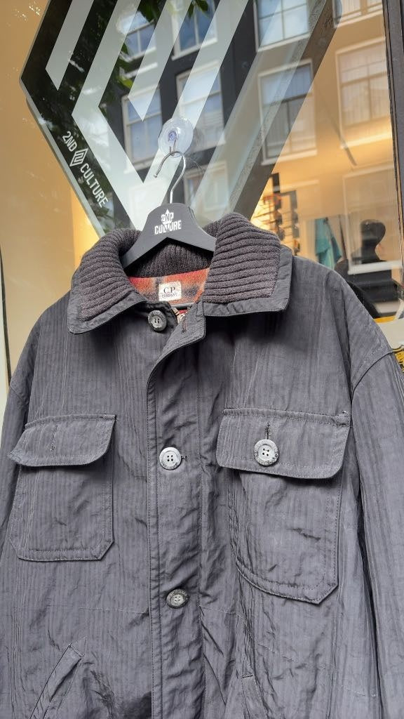 Vintage 1994 CP Company Waxed Blanked Lined Jacket (50)