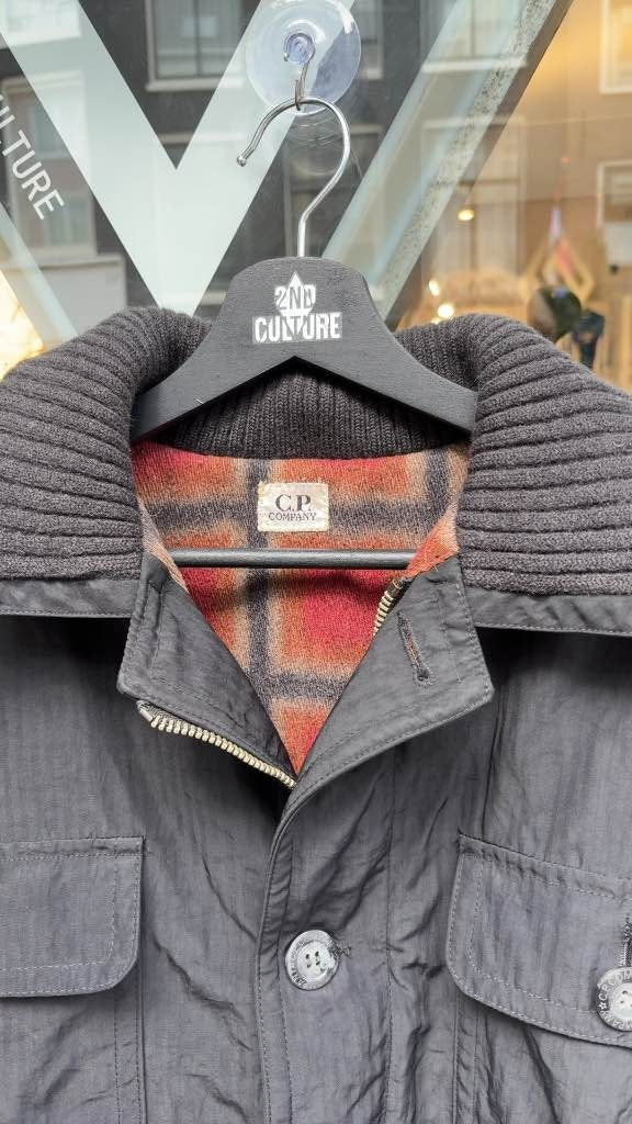 Vintage 1994 CP Company Waxed Blanked Lined Jacket (50)