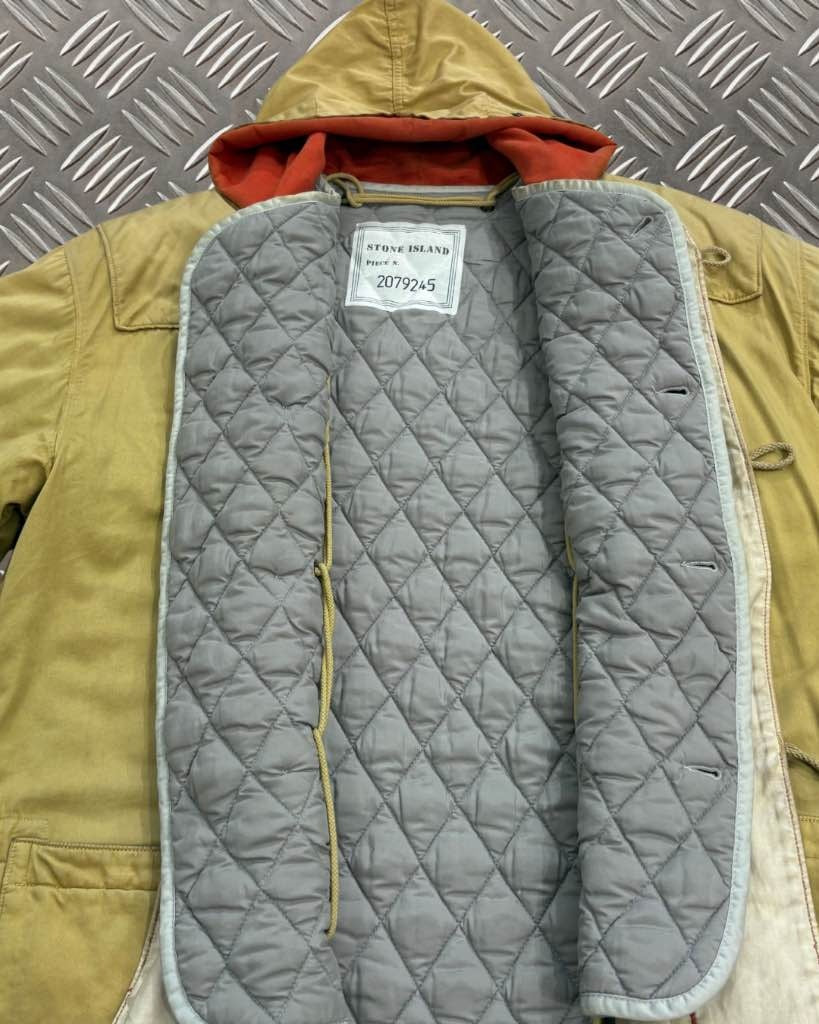 Vintage 1989 Stone Island Raso Gommato Duffle Coat (M)