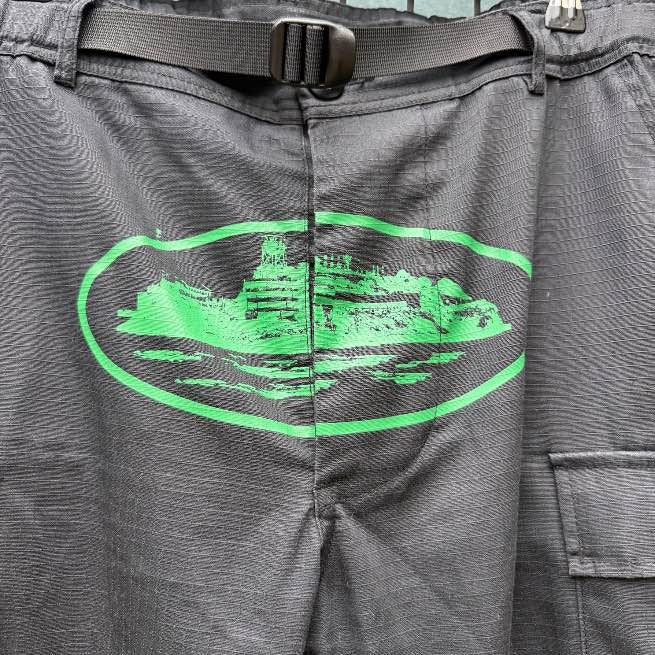 Corteiz Mula Guerillaz Cargos Green (L)