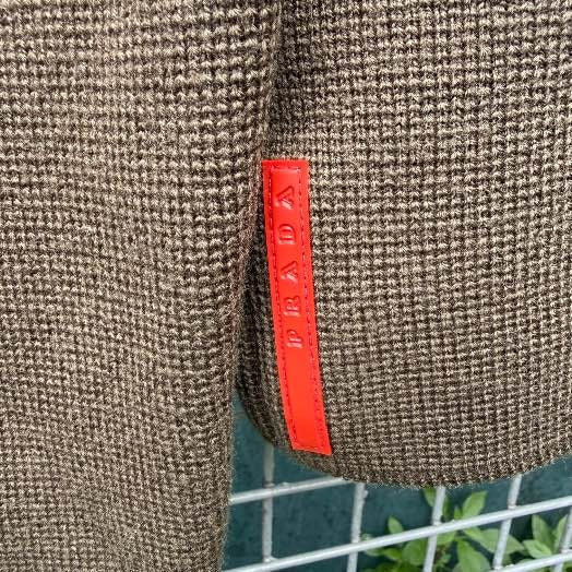 Prada Sport Moss Green Zip-Through Knit (L)