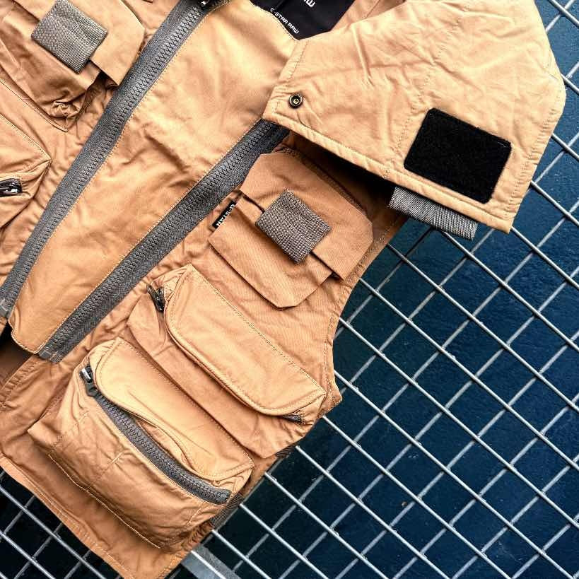 Gstar Mult Pocket Poplin Vest Beige NWT (S)