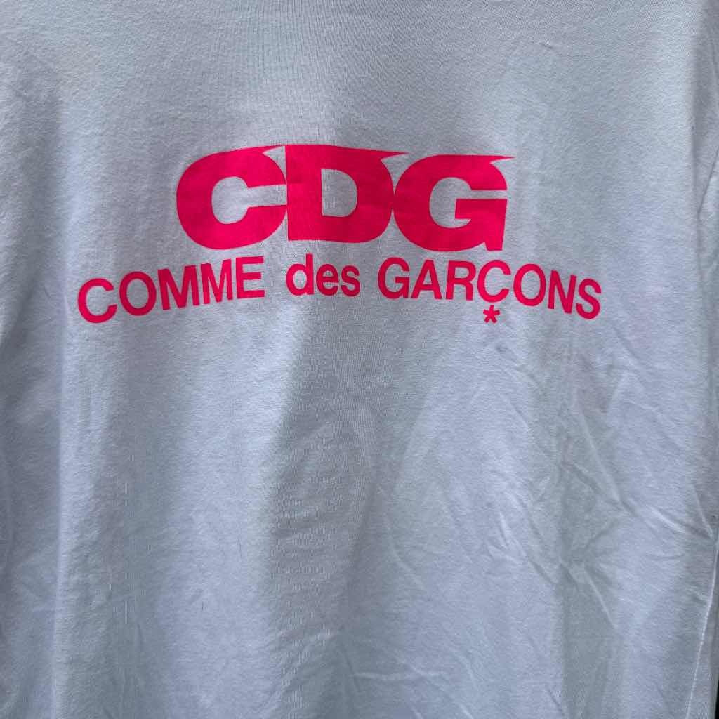 Comme Des Garcons Logo Tee Pink (L)