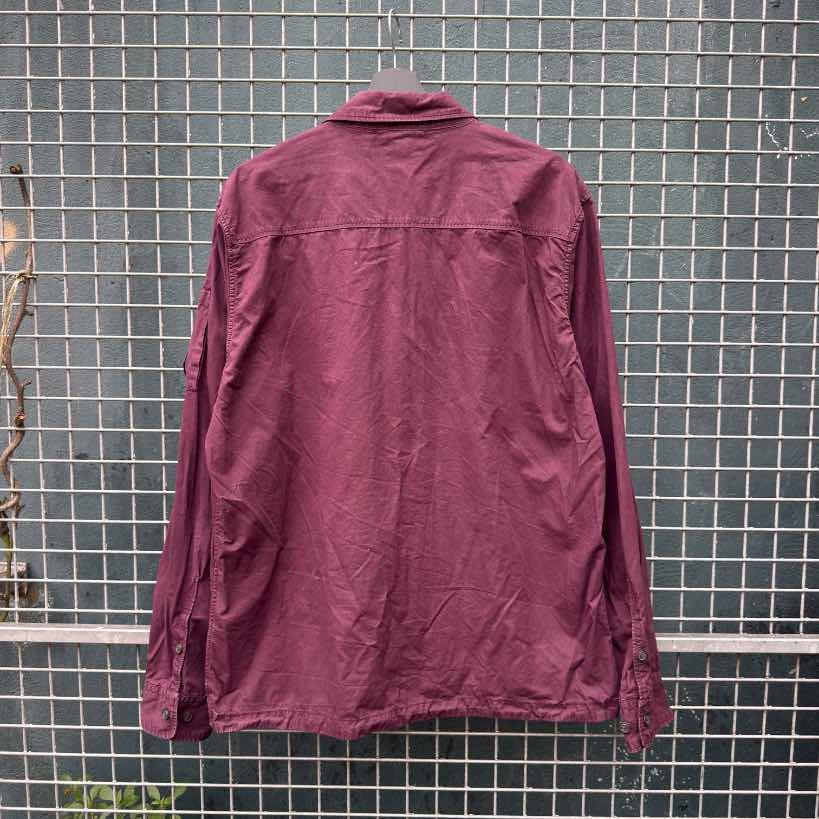 C.P. Company Organic Gabardine Lens Overshirt Bordauxred (XL)