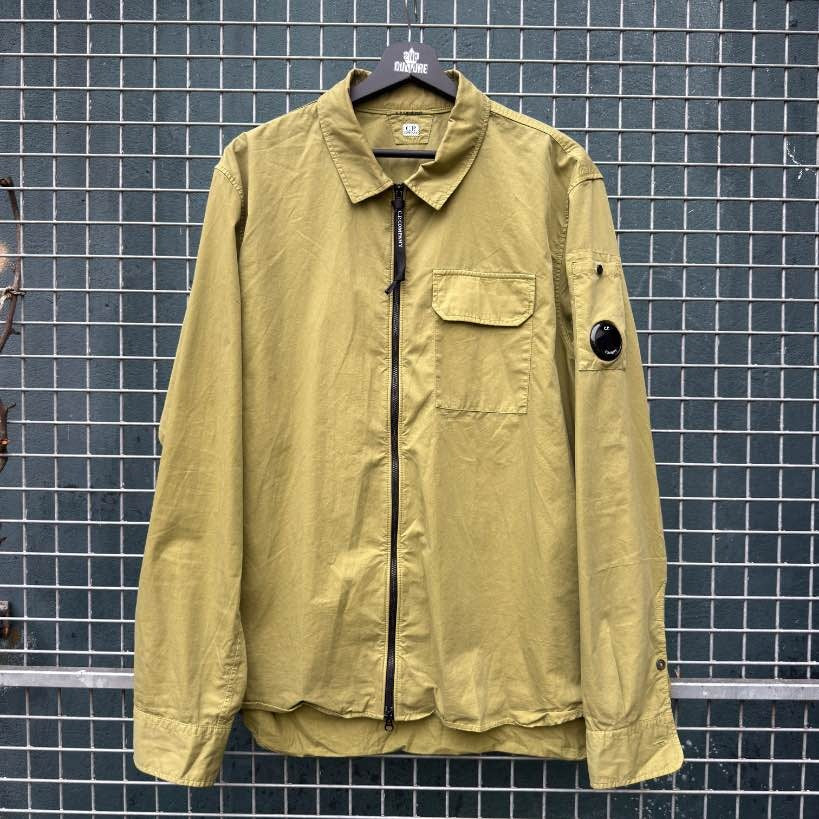 C.P. Company Organic Gabardine Lens Overshirt Khaki (XL)