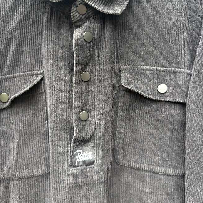 Patta Corduroy Overshirt Black (XL)