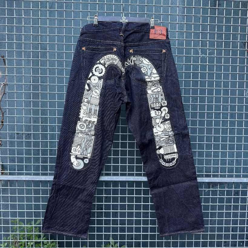 Evisu Black White Daicock Jeans (36x34)