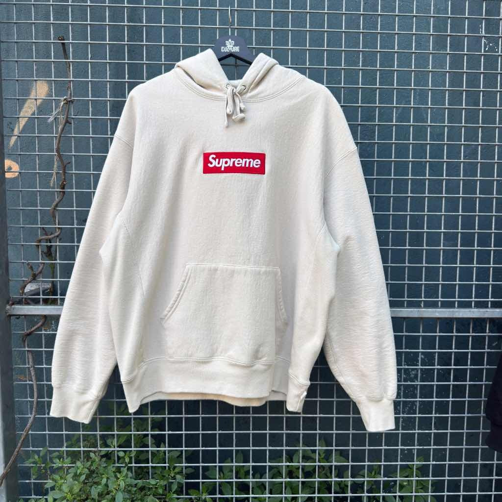 FW24 Supreme Box Logo Hoodie Stone (L)