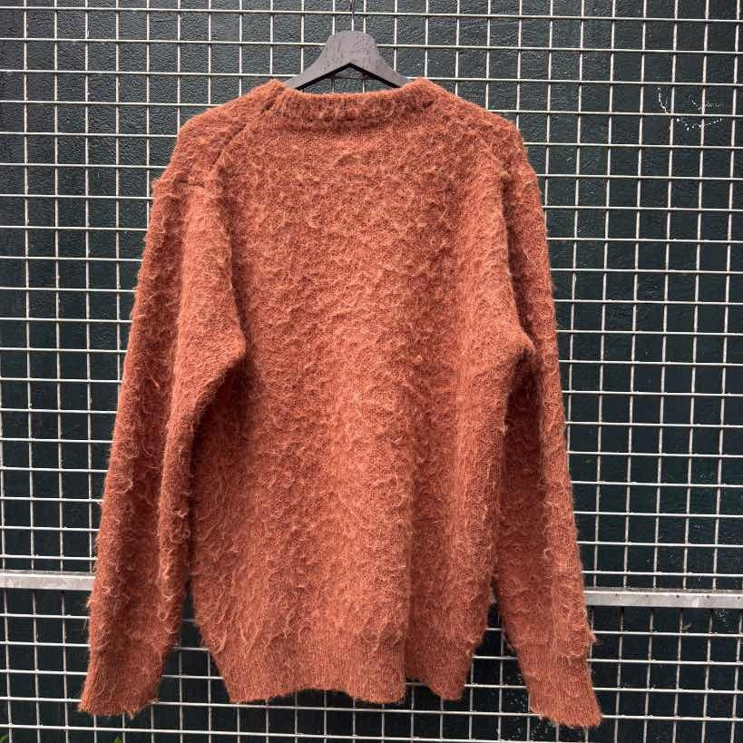 Clints Mohair Brown Knit Sweater (XL)