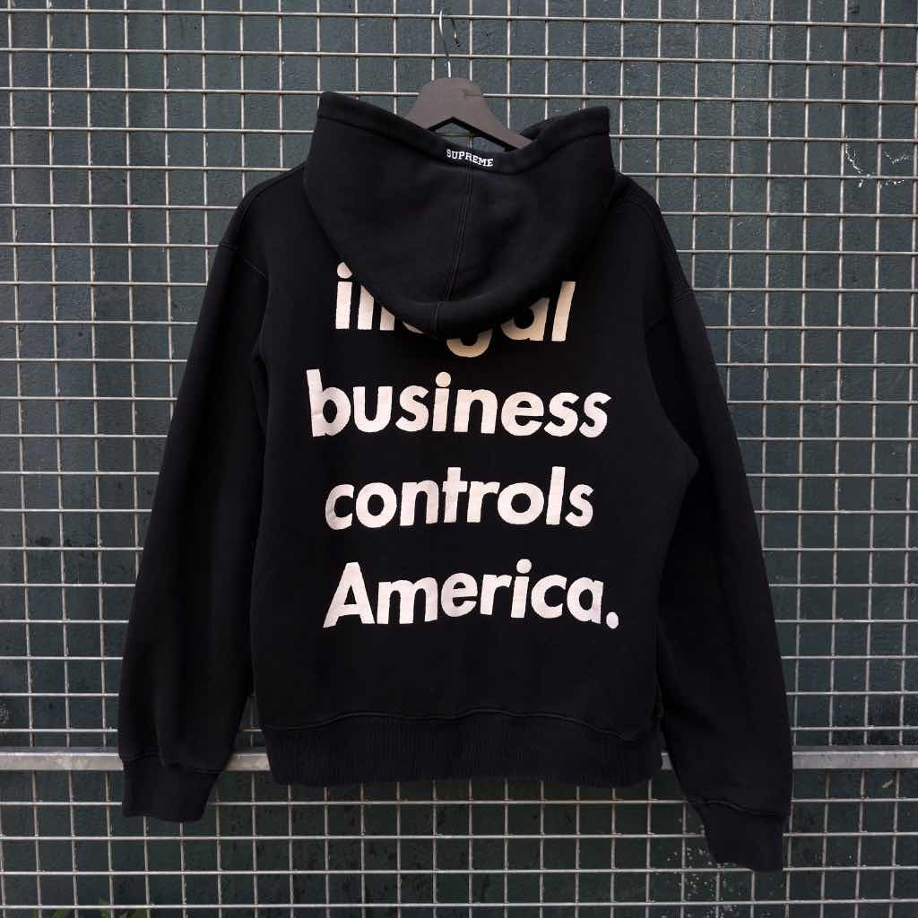SS18 Supreme Illegal Business Hooded Sweatshirt (S)