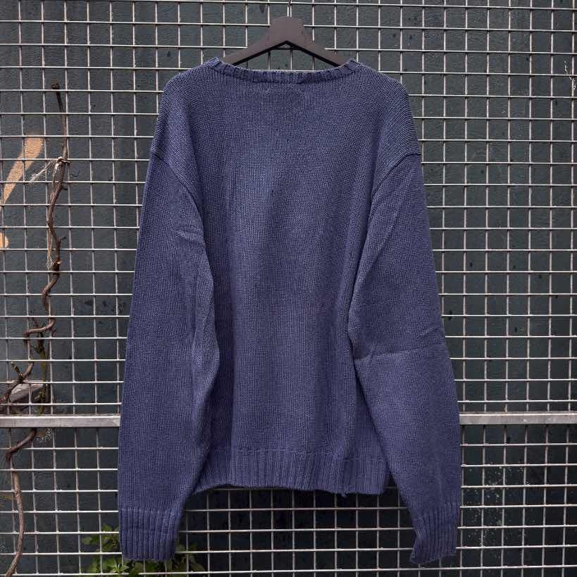 Vintage 90's Polo by Ralph Lauren Knit Sweatshirt Blue (XL)