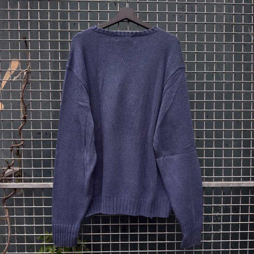 Vintage 90's Polo by Ralph Lauren Knit Sweatshirt Blue (XL)