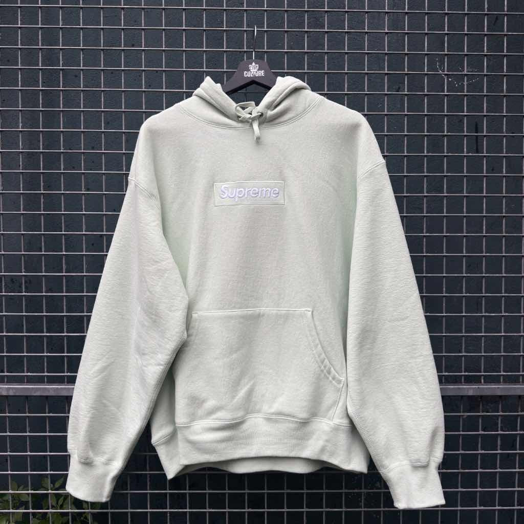 FW23 Supreme Box Logo Hooded Sweatshirt Mint Green (M)