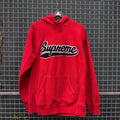 FW25 Supreme Chenille Script Hooded Sweatshirt Red (M)
