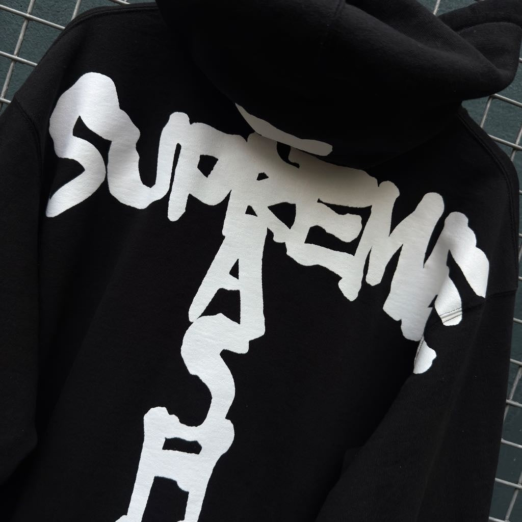 SS22 Supreme x Trasher Cross Logo Zip Up Black (M)