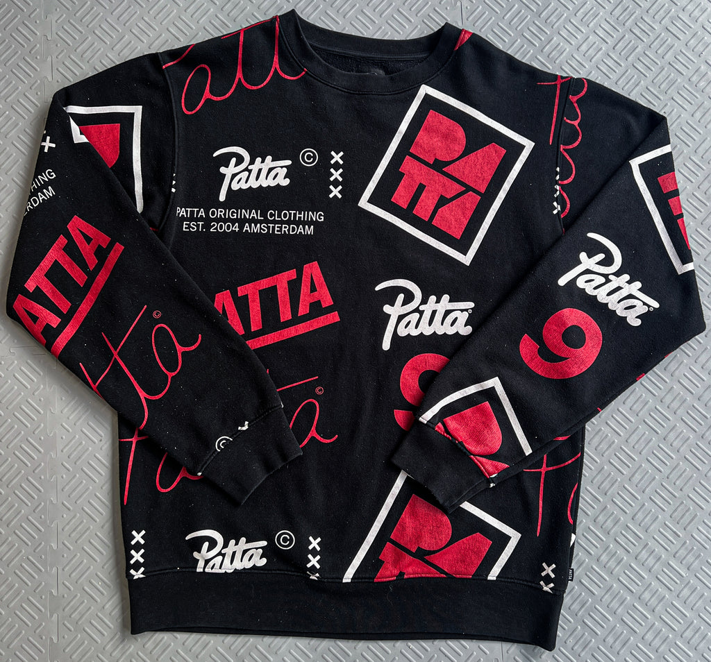 Patta AOP Sweater Black