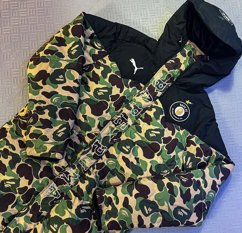 Bape x Puma ABC Camo Long Puffer Jacket (M)