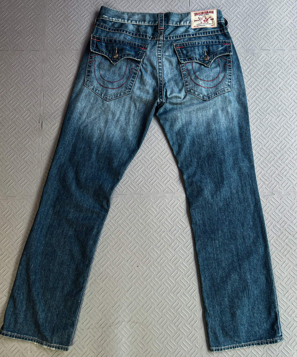 True Religion Red Horsehoe Jeans (36)