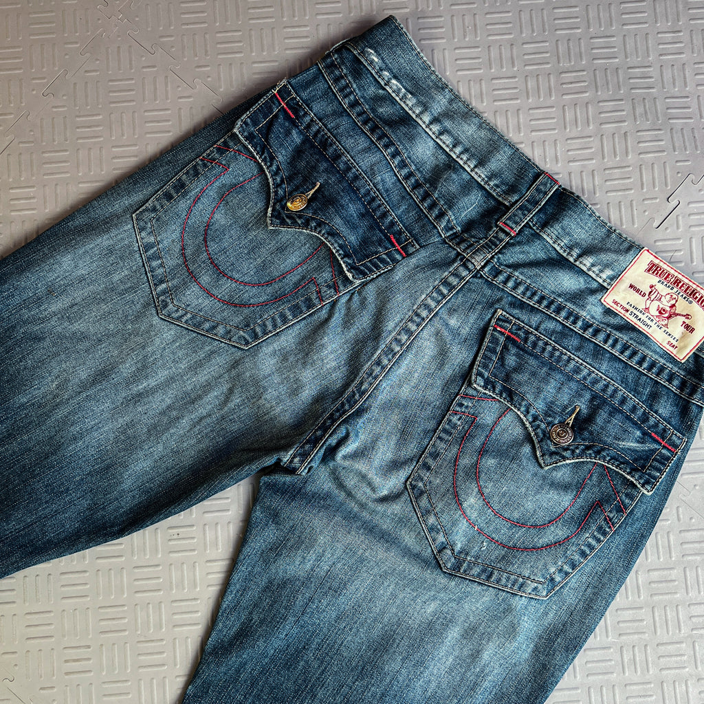 True Religion Red Horsehoe Jeans (36)