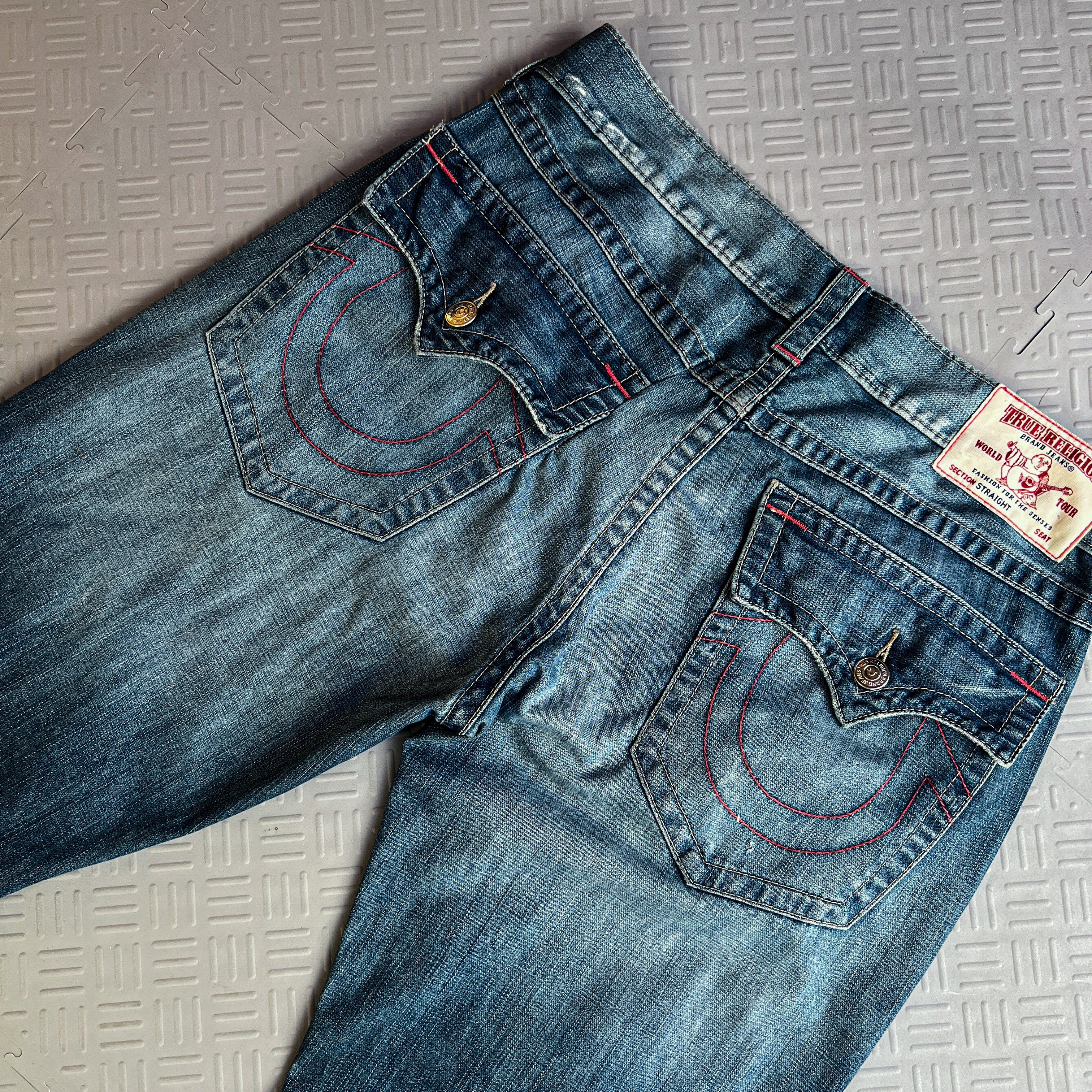True Religion Red Horsehoe Jeans (36)